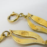 Norwegian Sterling Silver Gilt White Enamel Necklace Antique Aksel Holmsen c1920