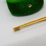 Victorian 18ct Gold & Enamel Pheasant Shooting Interest Brooch Antique c1890