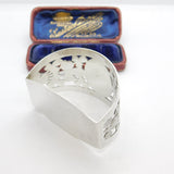 Edwardian Sterling Silver Shamrock Pattern Napkin Ring 1902 Sheffield G. Wish