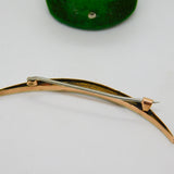 Victorian 9ct Yellow Gold Crescent Moon Sweetheart Brooch Antique c1890