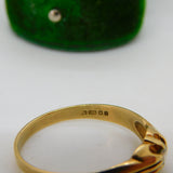 9ct Yellow Gold & 0.15ct Diamond Set Solitaire Ring Vintage 1985 London