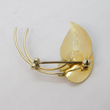 Ivar T. Holth Norwegian Sterling Silver White Enamel Floral Spray Brooch Vintage