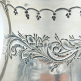 Victorian Sterling Silver Floral Repousse Coffee Pot Antique 1898 Birmingham