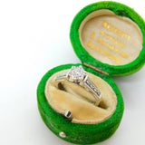 9ct White Gold & 0.2ct Illusion Set Diamond Dress Ring Vintage c1990