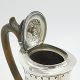 Victorian Sterling Silver Floral Repousse Coffee Pot Antique 1898 Birmingham