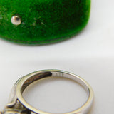 9ct White Gold & 0.2ct Illusion Set Diamond Dress Ring Vintage c1990
