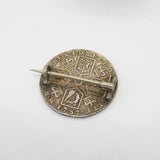 Georgian Sterling Silver Shilling Coin Brooch Very Fine Condition 1787 Antique