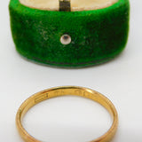 9ct Yellow Gold Minimal Wedding Band Ring Vintage 1945 London Art Deco