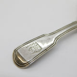 George IV Sterling SIlver Heraldic Crest Tea Caddy Spoon Antique 1826 London