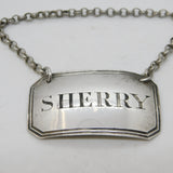 George IV Sterling Silver Sherry Decanter Label Antique 1829 Birmingham