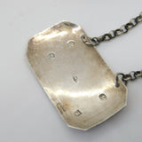Georgian Sterling Silver Rum Decanter Label 1824 Birmingham Antique J. Willmore