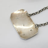 Georgian Sterling Silver Rum Decanter Label 1824 Birmingham Antique J. Willmore