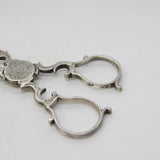George III Sterling Silver Scrolled Sugar Nips Antique 1770 London Stephen Adams