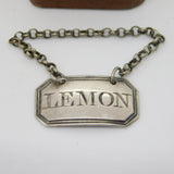 Georgian Sterling Silver 'Lemon' Bottle Ticket or Label c1790 Antique London