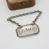 Georgian Sterling Silver 'Lemon' Bottle Ticket or Label c1790 Antique London