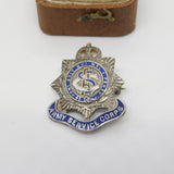 WWII-era Sterling Silver Enamel Royal Army Service Corps Sweetheart Brooch c1940