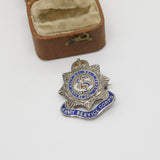 WWII-era Sterling Silver Enamel Royal Army Service Corps Sweetheart Brooch c1940