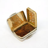 Victorian Sterling Silver Floral Pattern Vinaigrette Antique 1841 Birmingham