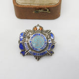 WWII Sterling Silver Enamel Royal Army Service Corps Sweetheart Brooch Antique