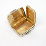 Victorian Sterling Silver Floral Pattern Vinaigrette Antique 1841 Birmingham