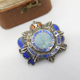 WWII Sterling Silver Enamel Royal Army Service Corps Sweetheart Brooch Antique
