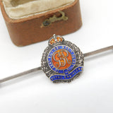 WWII Sterling Silver Enamel Royal Engineers Sweetheart Brooch Antique c1940