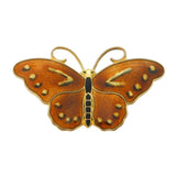 Hroar Prydz Sterling Silver Gilt Leafwing Butterfly Brooch Vintage c1950s