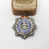 WWII Sterling Silver Enamel Royal Army Service Corps Sweetheart Brooch Antique