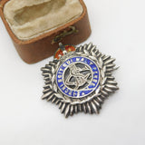 WWII Sterling Silver Enamel Royal Army Service Corps Sweetheart Brooch Antique