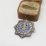 WWII Sterling Silver Enamel Royal Army Service Corps Sweetheart Brooch Antique