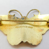 Hroar Prydz Sterling Silver Gilt Leafwing Butterfly Brooch Vintage c1950s