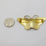 Hroar Prydz Sterling Silver Gilt Leafwing Butterfly Brooch Vintage c1950s