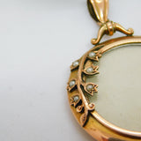 Edwardian 9ct Gold Seed Pearl Set Floral Double Locket Pendant Antique 1905 Birmingham