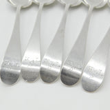 Hester Bateman Georgian Set of Sterling Silver Bright Cut Teaspoons 1785 London