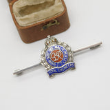 WWII Sterling Silver Enamel Royal Engineers Sweetheart Brooch c1940 Antique