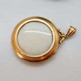 Edwardian 9ct Gold Seed Pearl Set Floral Double Locket Pendant Antique 1905 Birmingham