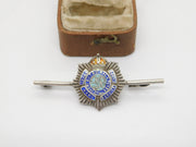 WWII Sterling Silver Enamel Royal Army Service Corps Sweetheart Brooch Antique