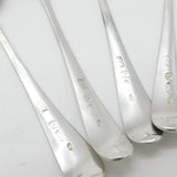 Hester Bateman Georgian Set of Sterling Silver Bright Cut Teaspoons 1785 London