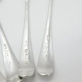 Hester Bateman Georgian Set of Sterling Silver Bright Cut Teaspoons 1785 London