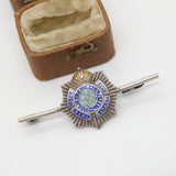 WWII Sterling Silver Enamel Royal Army Service Corps Sweetheart Brooch Antique