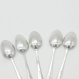Hester Bateman Georgian Set of Sterling Silver Bright Cut Teaspoons 1785 London