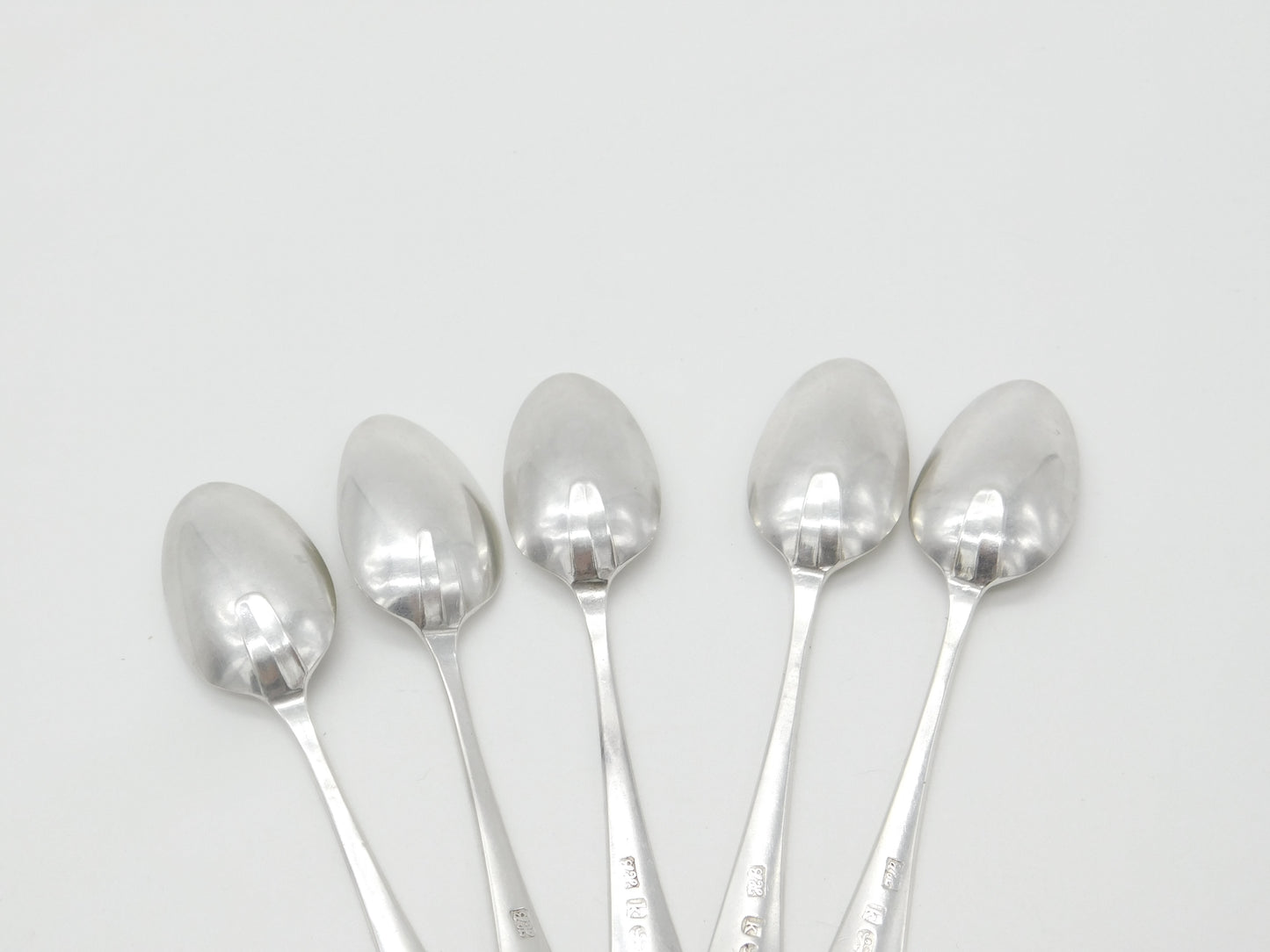 Hester Bateman Georgian Set of Sterling Silver Bright Cut Teaspoons 1785 London