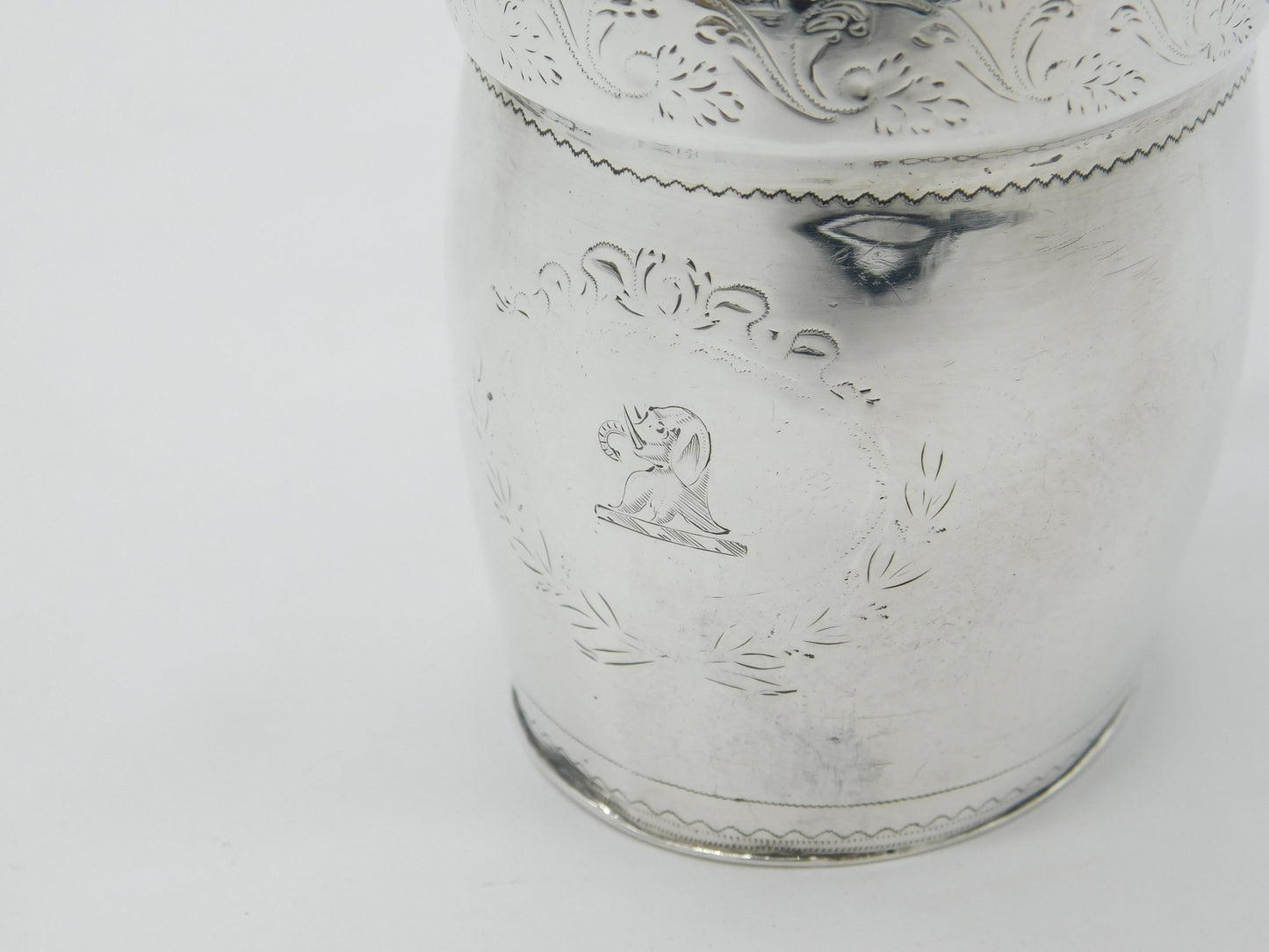 Georgian Sterling Silver Cream Jug Elephant Crest 1798 London Antique