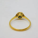 Victorian 18ct Yellow Gold 0.4ct Diamond Daisy Cluster Ring Antique c1880