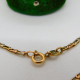 9ct Tri-Colour Gold Shimmering Chain Necklace Vintage 1994 London 40cm Length