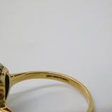 9ct Yellow Gold 2ct Sapphire & Spinel Set Engagement Ring Vintage 1986 London