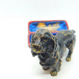 Victorian Cold Painted Bronze Cocker Spaniel Dog Sculpture Antique c1880