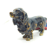 Victorian Cold Painted Bronze Cocker Spaniel Dog Sculpture Antique c1880