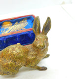 Cold Painted Vienna Bronze Running Hare Sculpture Antique c1860 Victorian
