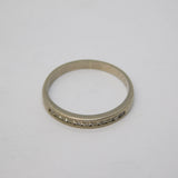 18ct White Gold & 0.14ct Diamond Half-Eternity Ring Vintage c1970